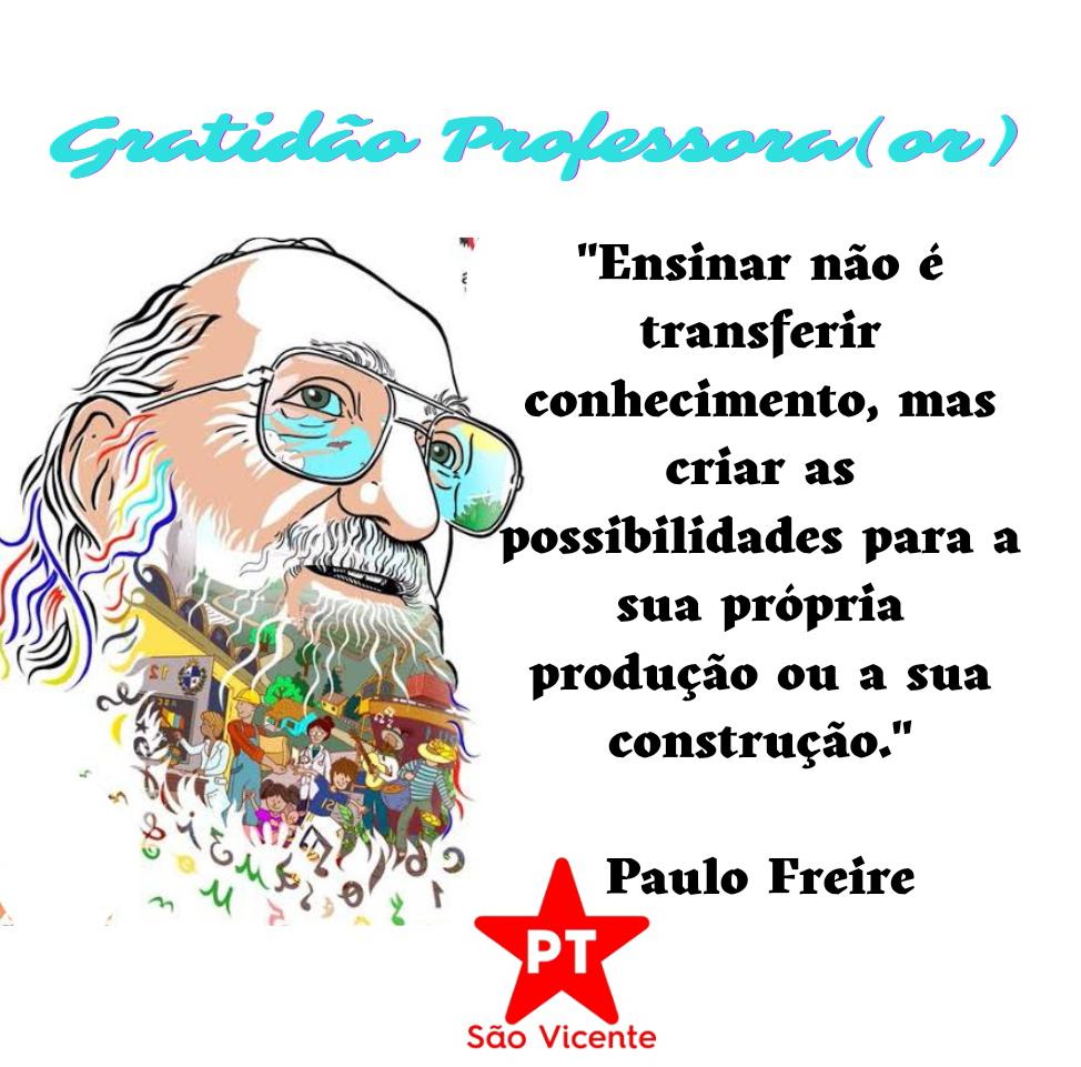 O PT de São Vicente agradece a todas as professoras e professores
