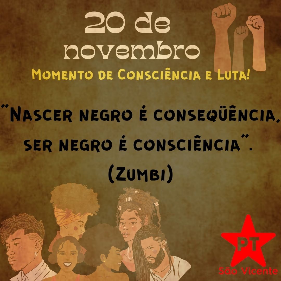 PT SÃO VICENTE - Reunião do Diretório Municipal - Dia Nacional da Consciência Negra - 20 de novembro