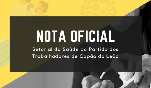 NOTA DA SETORIAL DA SAÚDE