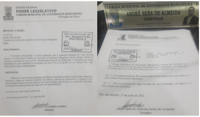 Vereador realiza Indicação para redutores de velocidade na BR 101, próximos a Mão Divina e Posto Águia