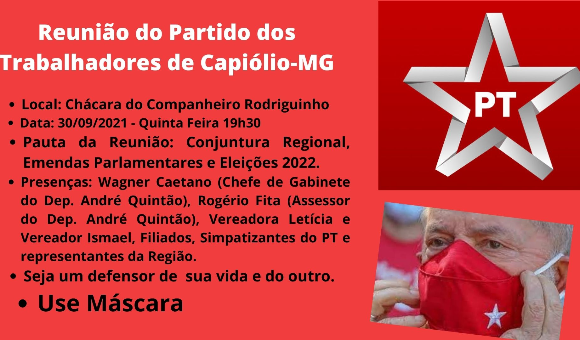 Reunião do Partido dos Trabalhadores de Capitólio-MG