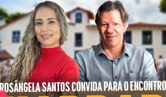 Rosângela Santos faz convite; Haddad Em Embu das Artes
