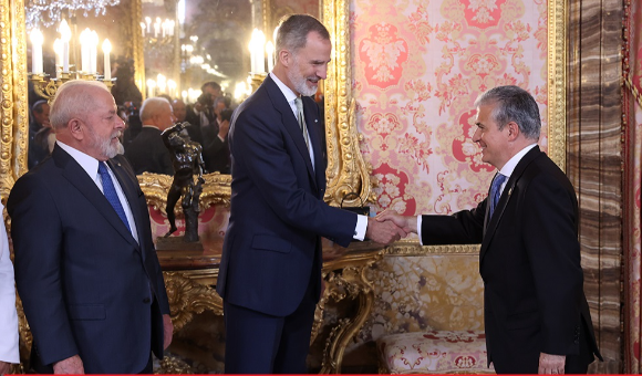 A FUNIBER participa da recepção do Rei da Espanha a Lula da Silva, presidente do Brasil