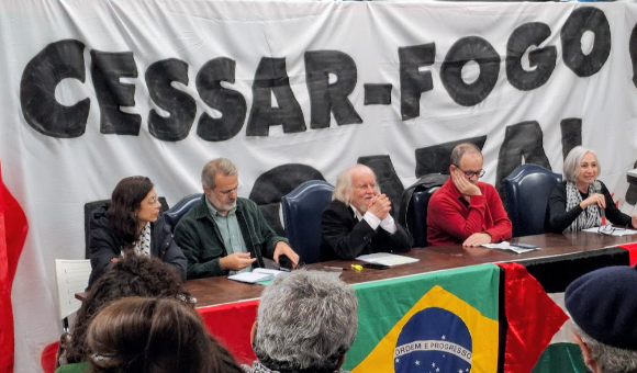 Tiago Prado defende a Palestina e critica vereadores em ato na UFPR