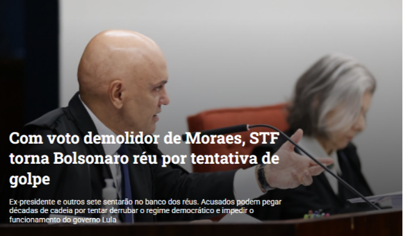 BOLSONARO SE TORNA RÉU NO STF: UM MARCO PARA A DEMOCRACIA BRASILEIRA.